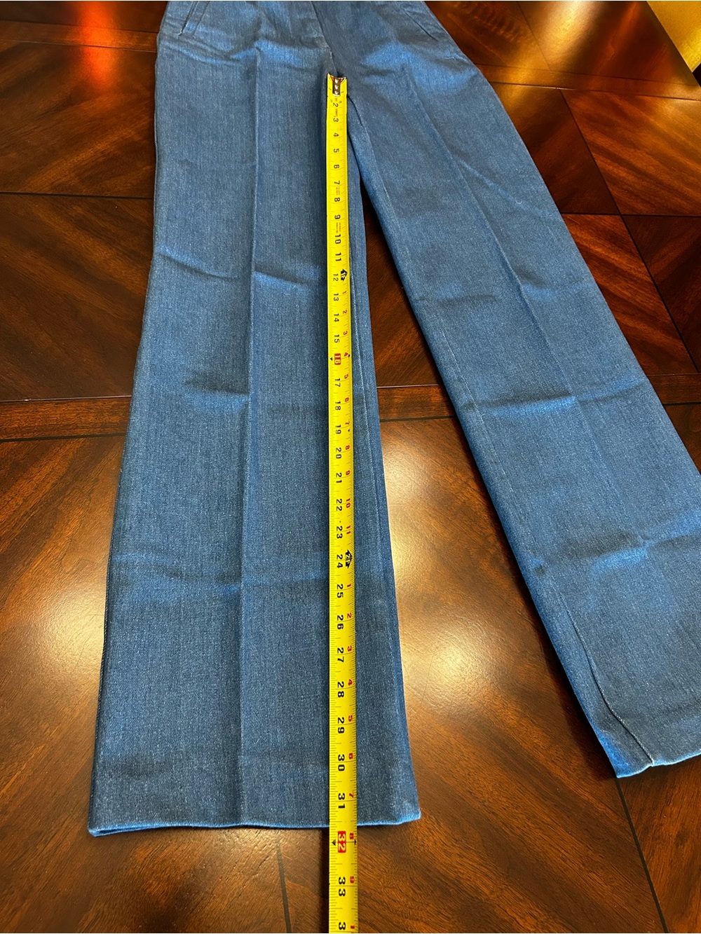 Sezane Martin Cyan Blue Wide-Leg High-Rise Jeans - Picture 5 of 5